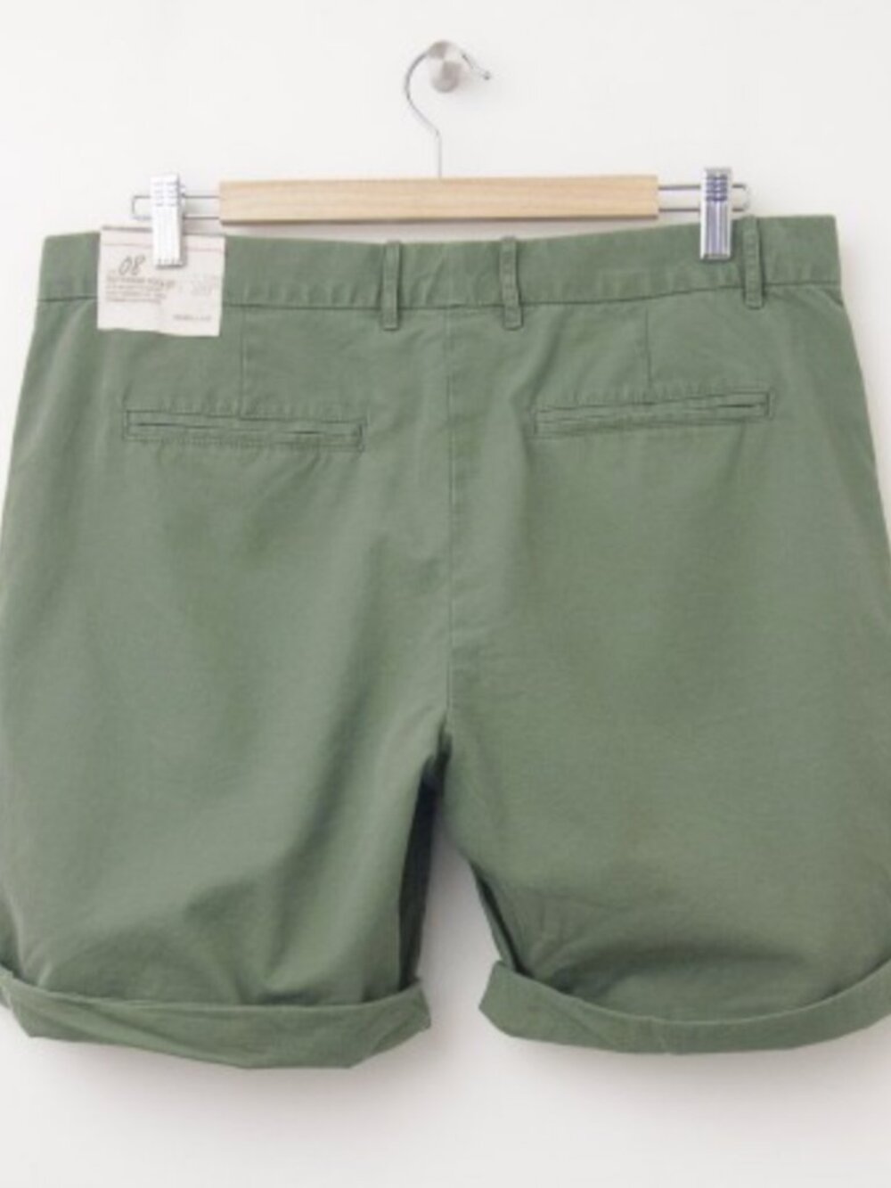 New Gap Mid Rise Khaki Twill Shorts in Desert Cactus Green - Picture 2 of 4
